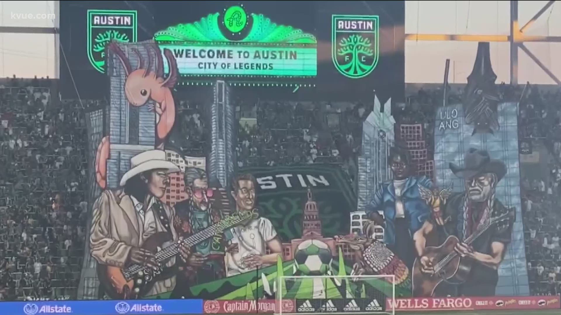 KVUE takes you behind the scenes with the artists creating Austin FC's first tifo. The tifo was revealed at the team's first Q2 Stadium home game.