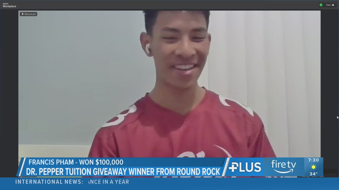 Dr. Pepper tuition giveaway winner from Round Rock recalls winning ...