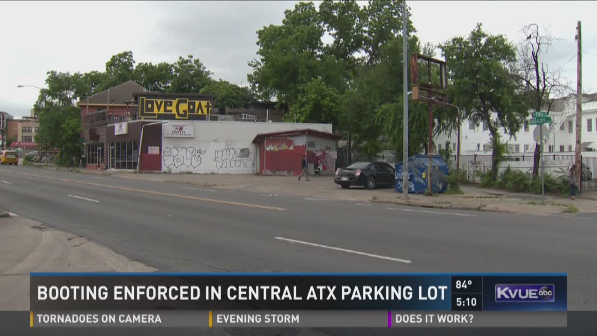 Booting enforced in Central Austin parking lot