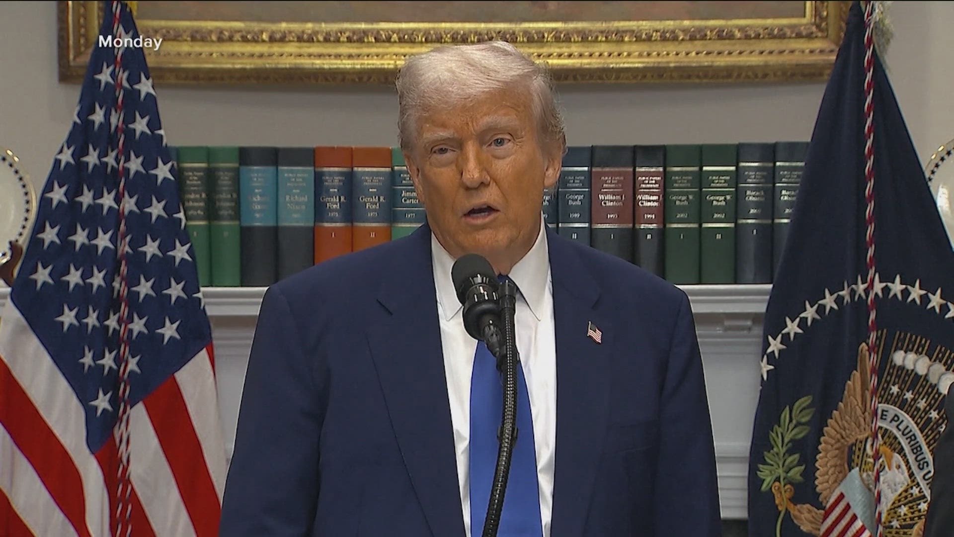 The jet would be used as Air Force One in what President Trump said is "a gift to the Department of Defense."