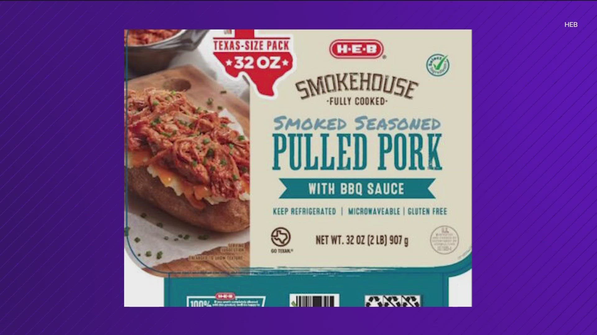 H-E-B recalling 2-pound packages of pulled pork.