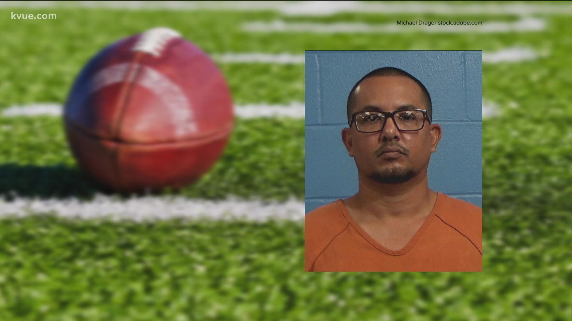 A Round Rock man was arrested Wednesday, accused of indecency with a child. He is the former president of a youth football and cheer association in Hutto.