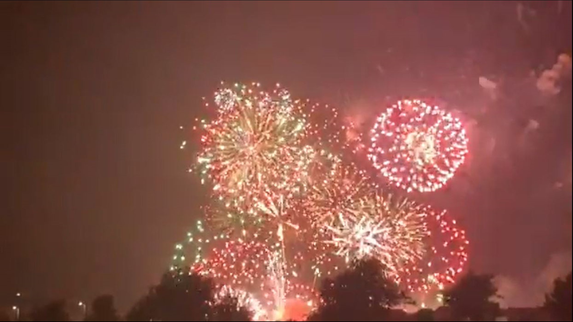 According to the City, a malfunction about 10 minutes into the City's firework show at Plum Creek Golf Course caused multiple fireworks to light at the same time. (Video credit: Lauren Aleman)