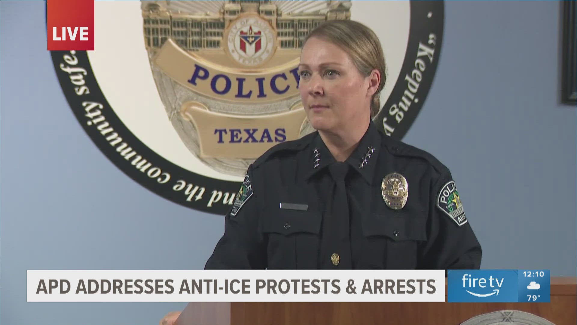 Austin Police Department Chief Lisa Davis shared an insight into the demonstrations held Monday evening downtown. 