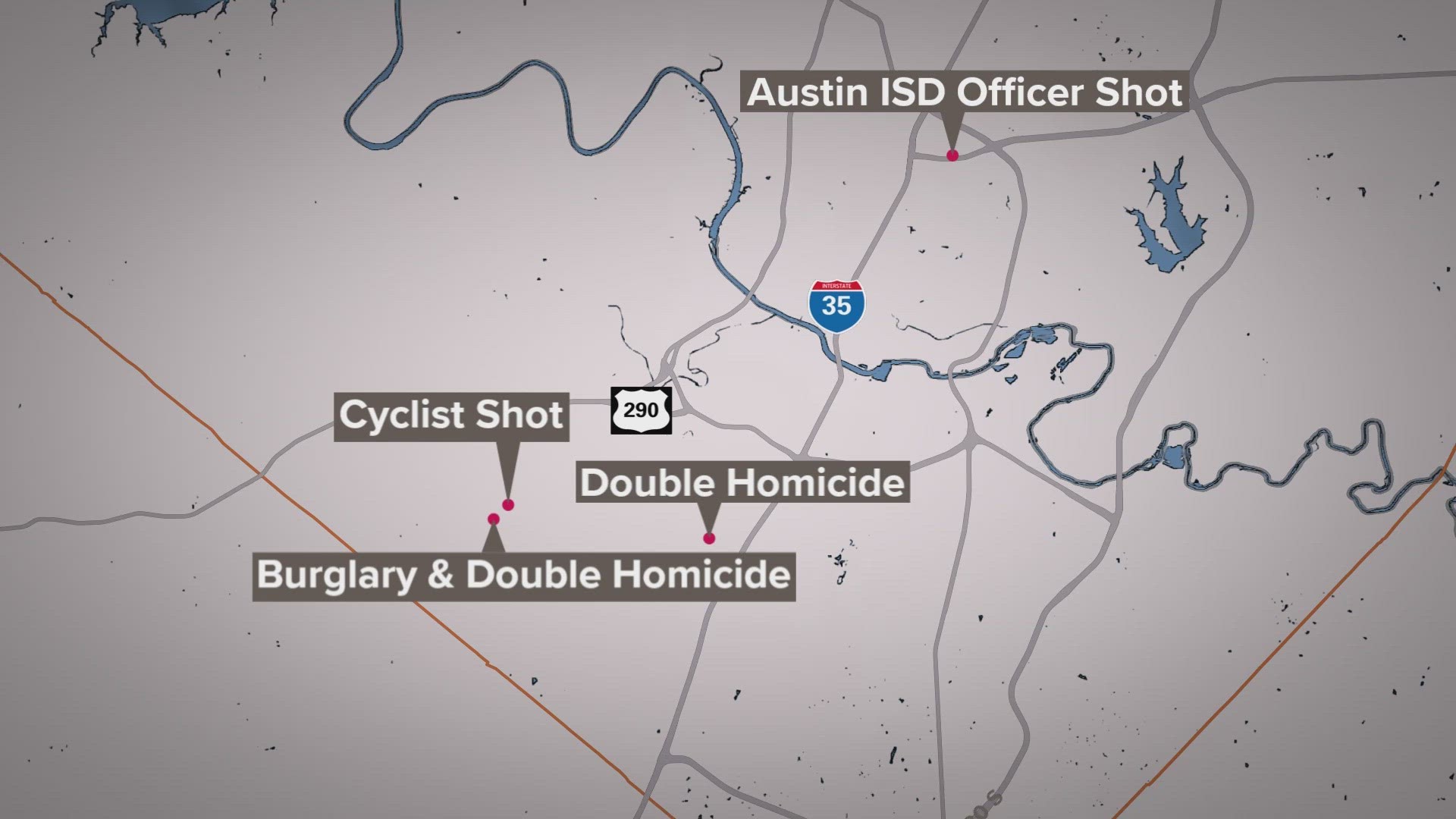 Investigators believe one person is responsible for four shootings across the Austin area and a double murder in San Antonio.