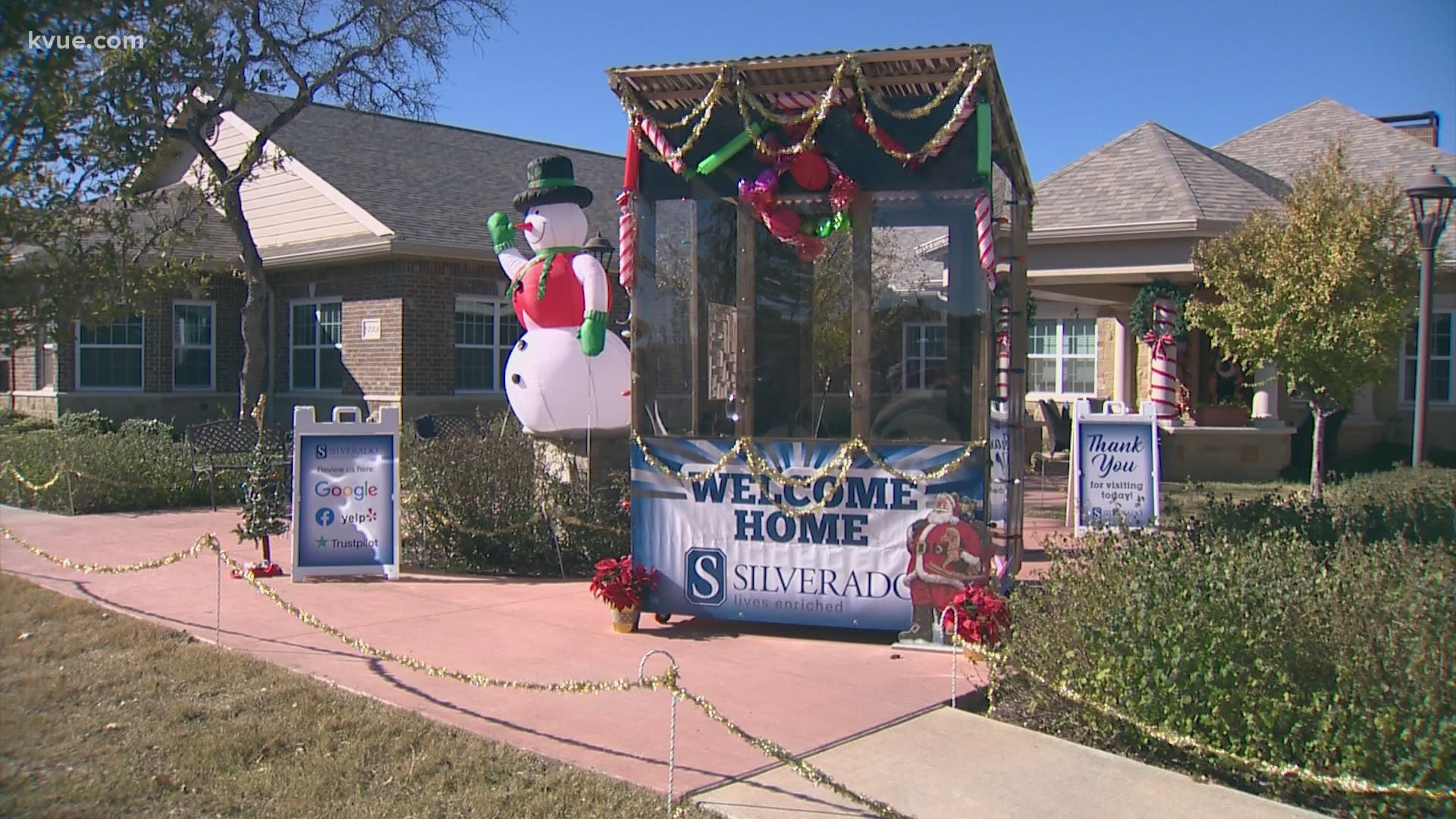 Local high school students built a "visitation station" at Silverado Barton Springs Memory Center to make it safer for residents to connect with loved ones.