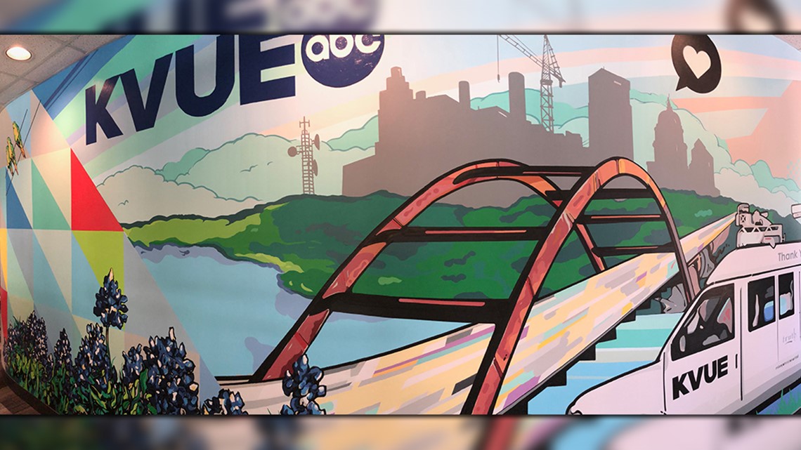 Austin street art evangelist unveils mural at KVUE studios