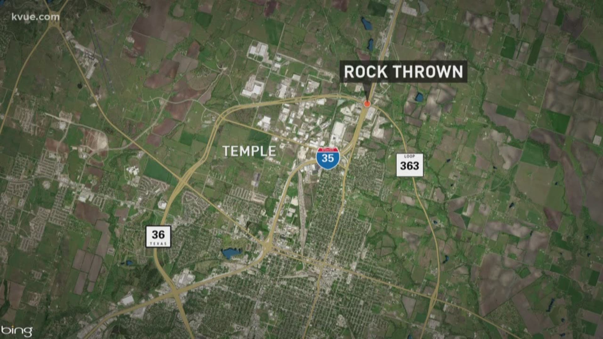 A woman is now dead after someone threw a rock through the windshield of the car she was in on I-35 in Temple.