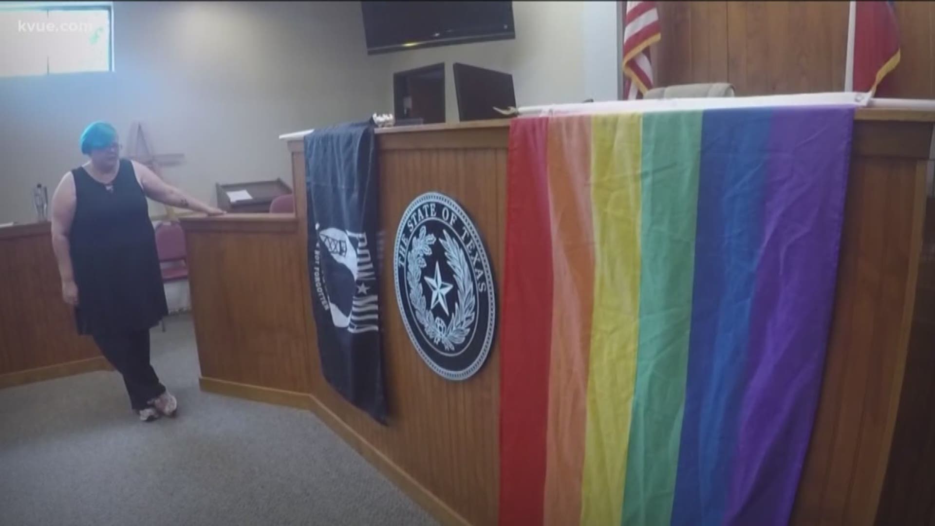 Controversy in Williamson County after two justices of the peace ask to fly the Pride and P.O.W.-M.I.A. flags in front of county buildings in Round Rock and Taylor.