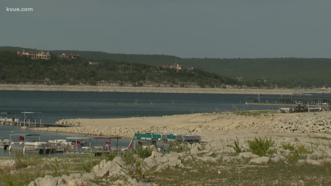 Water level dropping at Austin's Lake Travis