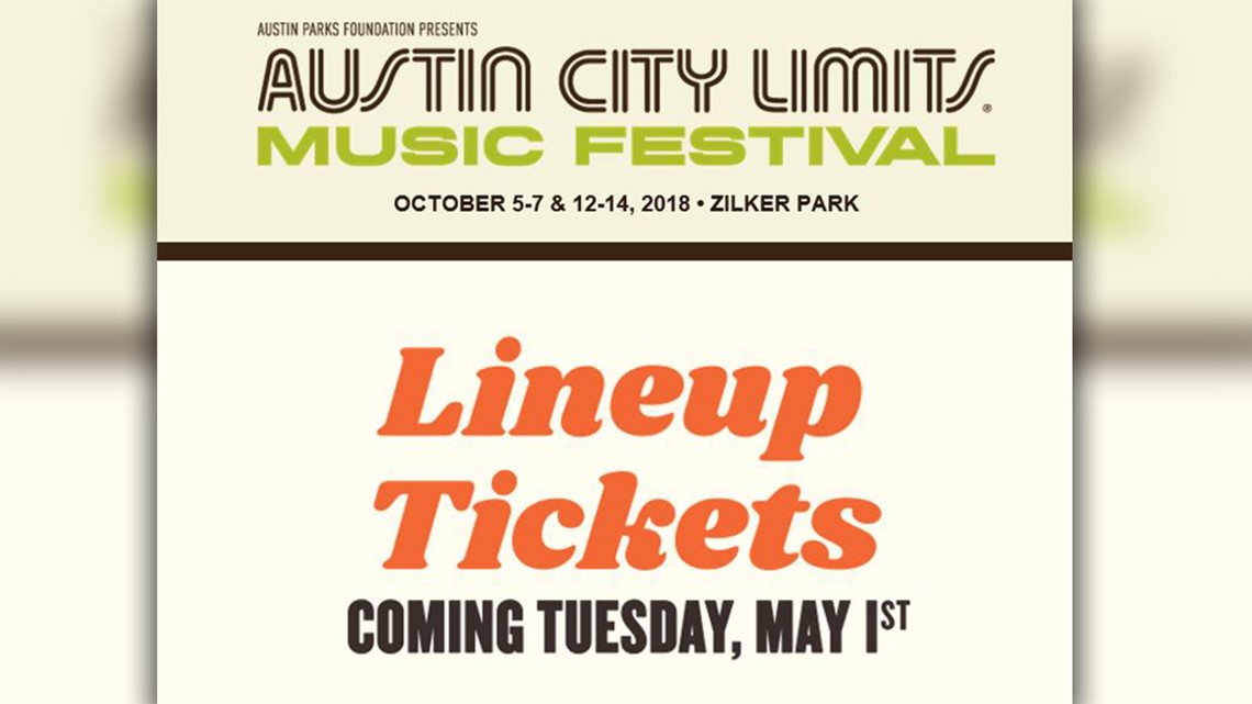 ACL 2018 lineup, tickets coming May 1