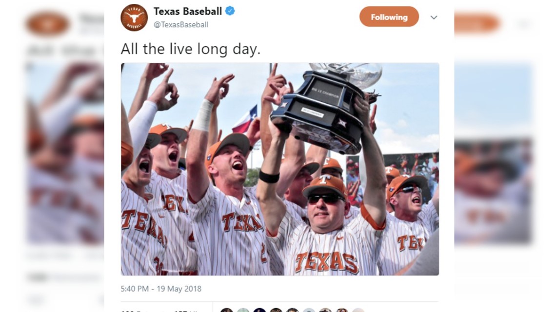Texas Longhorns baseball: Quirky walk-off win clinches Big 12 series over  No. 14 Texas Tech Red Raiders