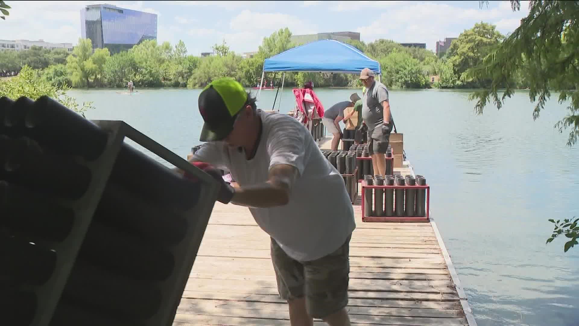 The big fireworks show and Austin Symphony concert will get underway on Monday night. KVUE caught up with the crew putting on the display.