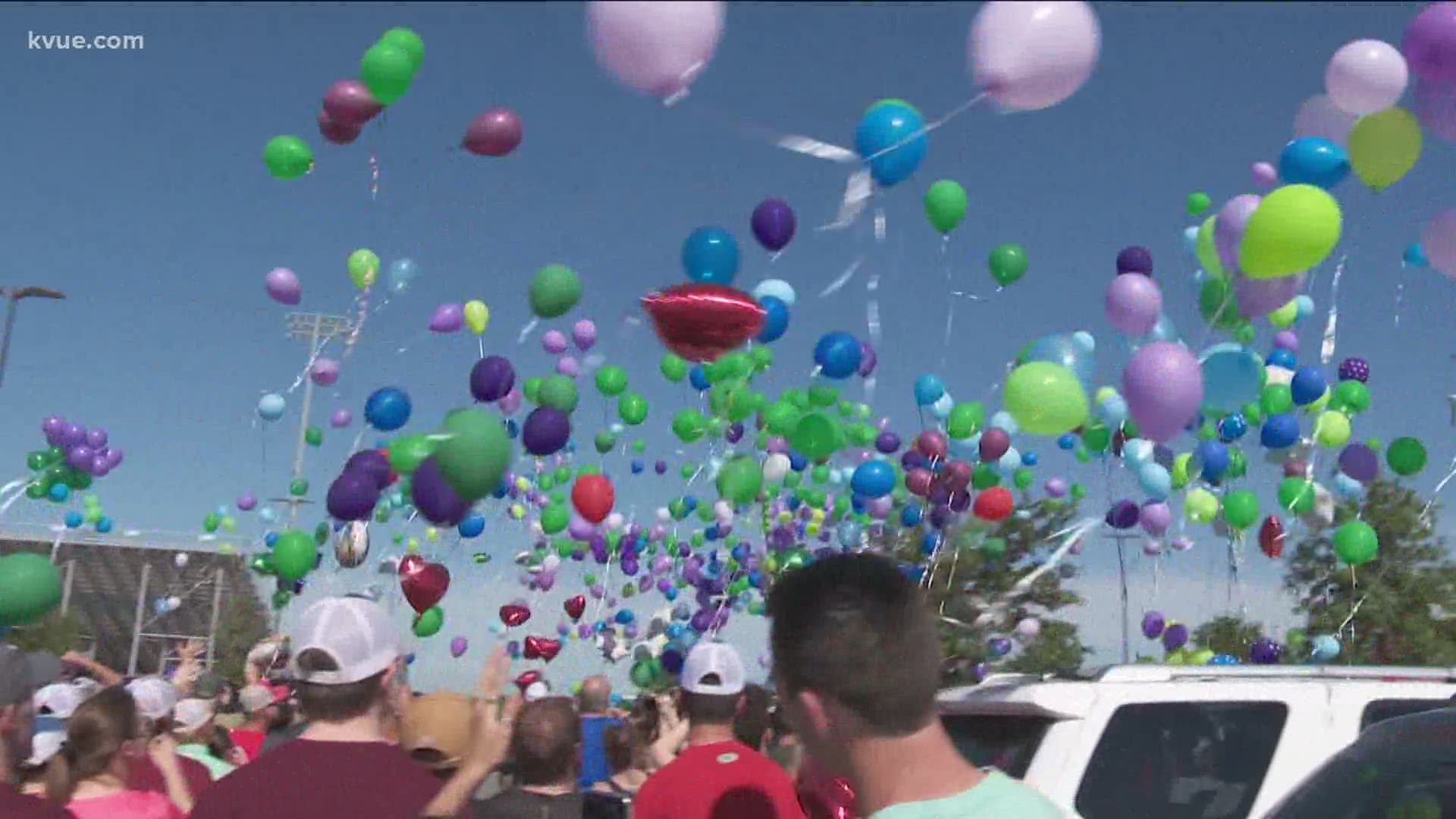 Friends and loved ones of the victims held a balloon release on Sunday.