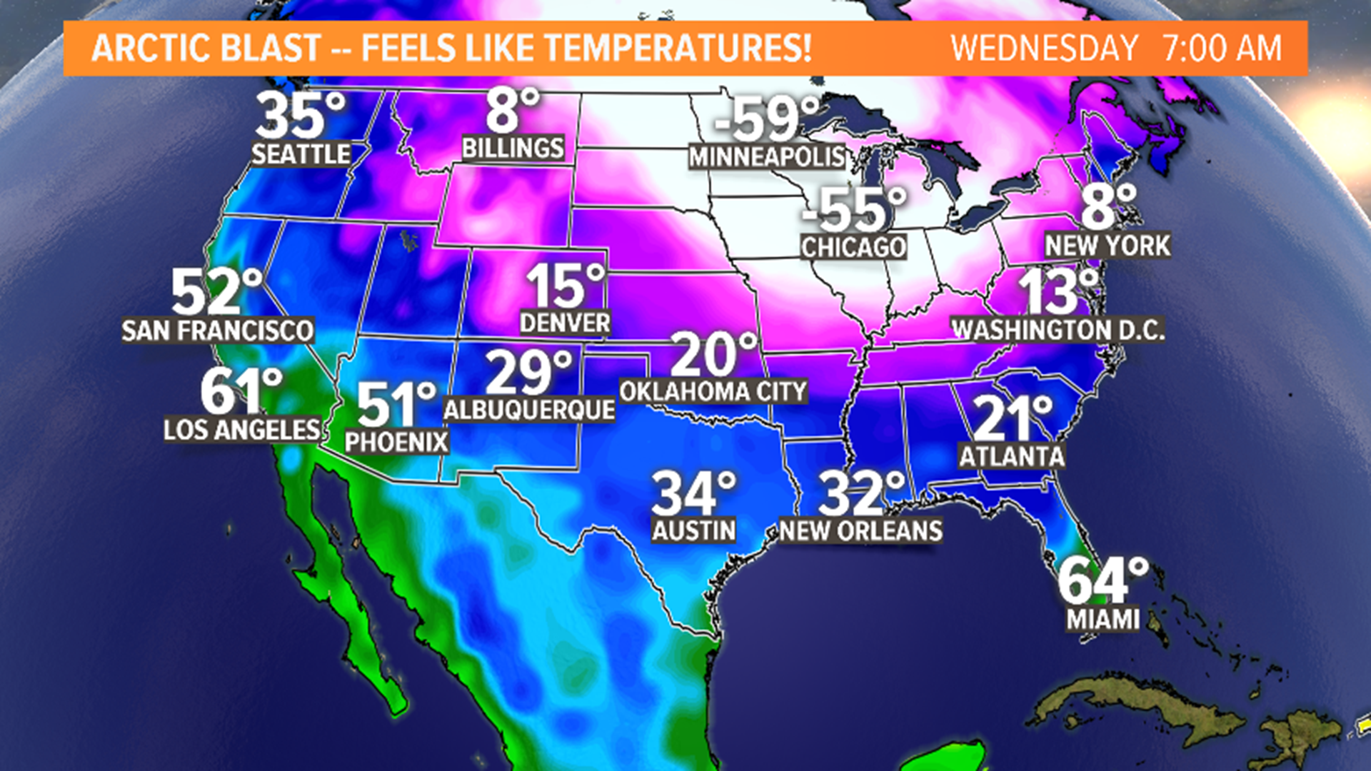 Brutal cold expected for millions of Americans this week | kvue.com