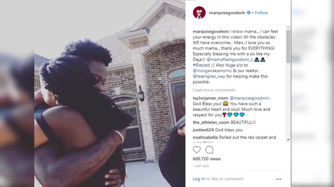 49ers receiver Marquise Goodwin bought his mom and sister a house