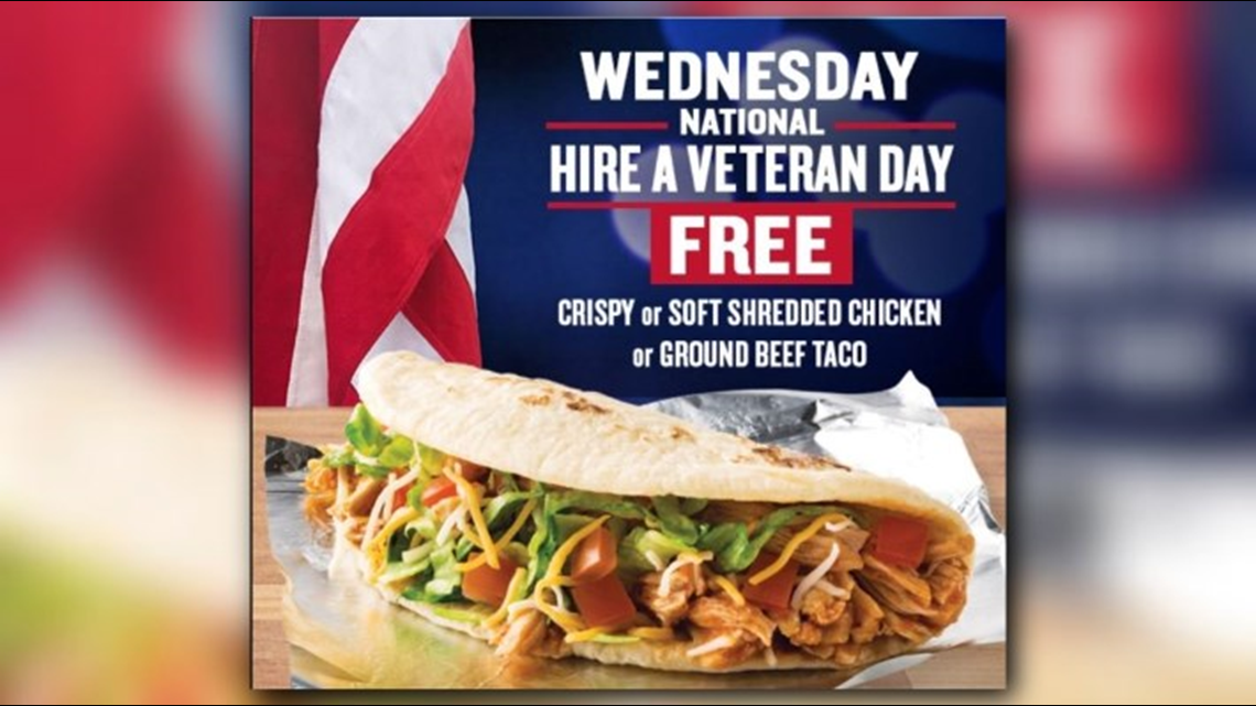 Taco Johns Veterans Day 2024 Berte Celisse