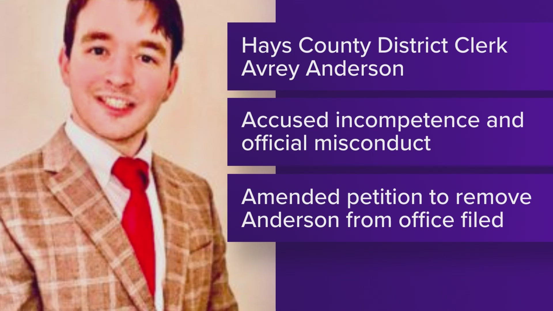 The petition accused Avery Anderson of "incompetence" and "official misconduct."