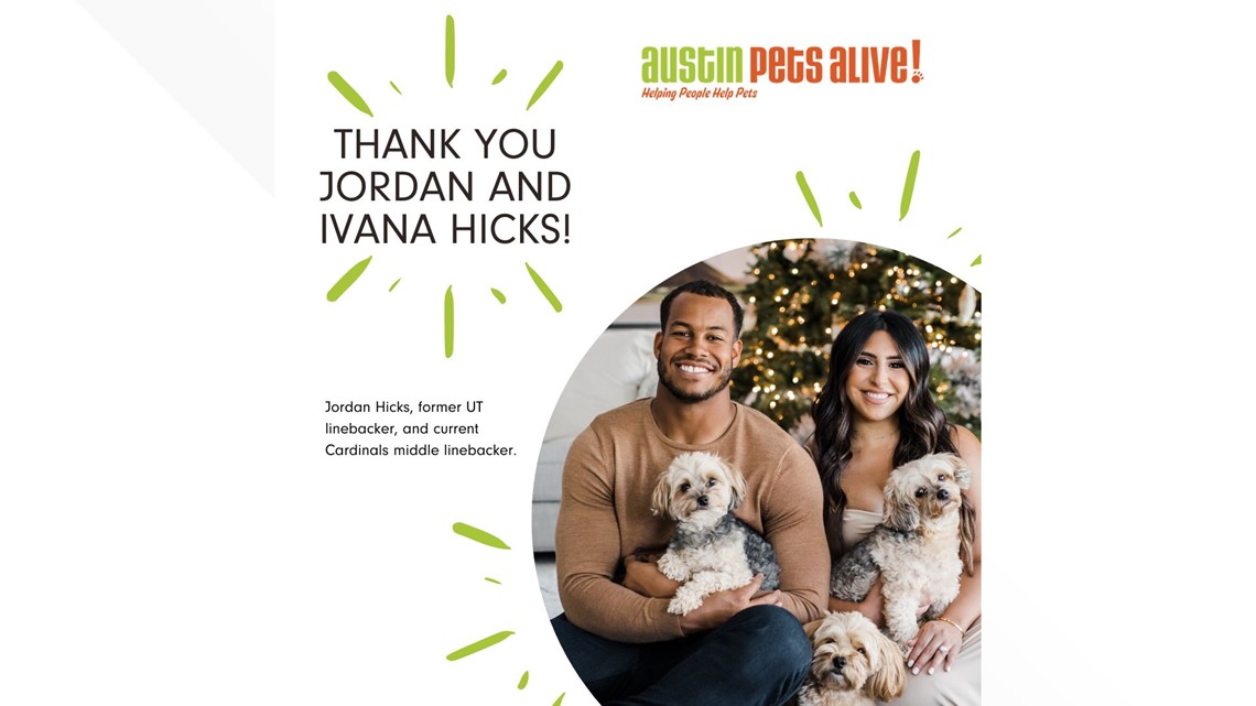 Jordan Hicks on Instagram: More big news coming your way! It is officially  Ivana and Jordan Hicks Adoption Week! @ivanakaryhn and I have partnered  with @austinpetsalive to get animals into homes during