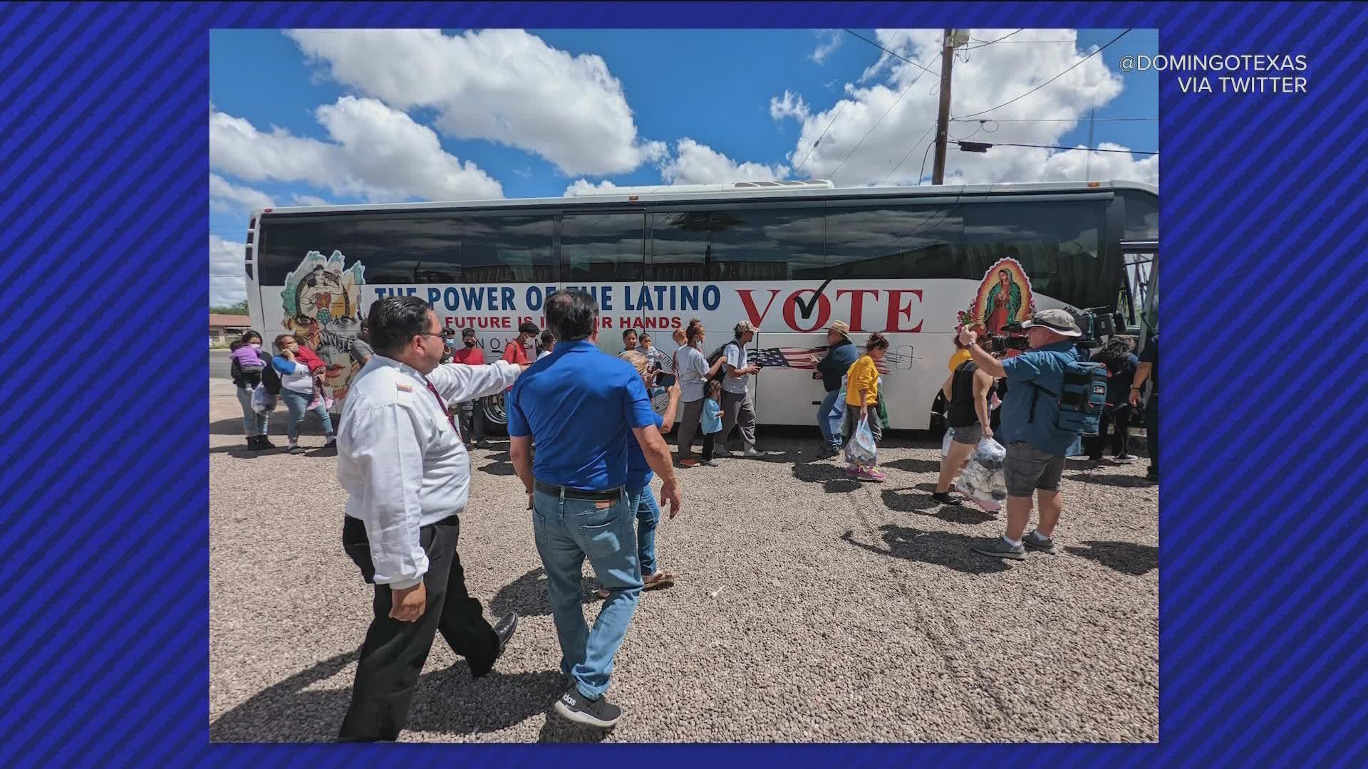 LULAC, along with volunteers, is busing migrants from Eagle Pass to a few cities across Texas.