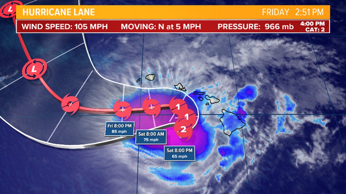 Hurricane Lane takes aim at the island of Hawaii