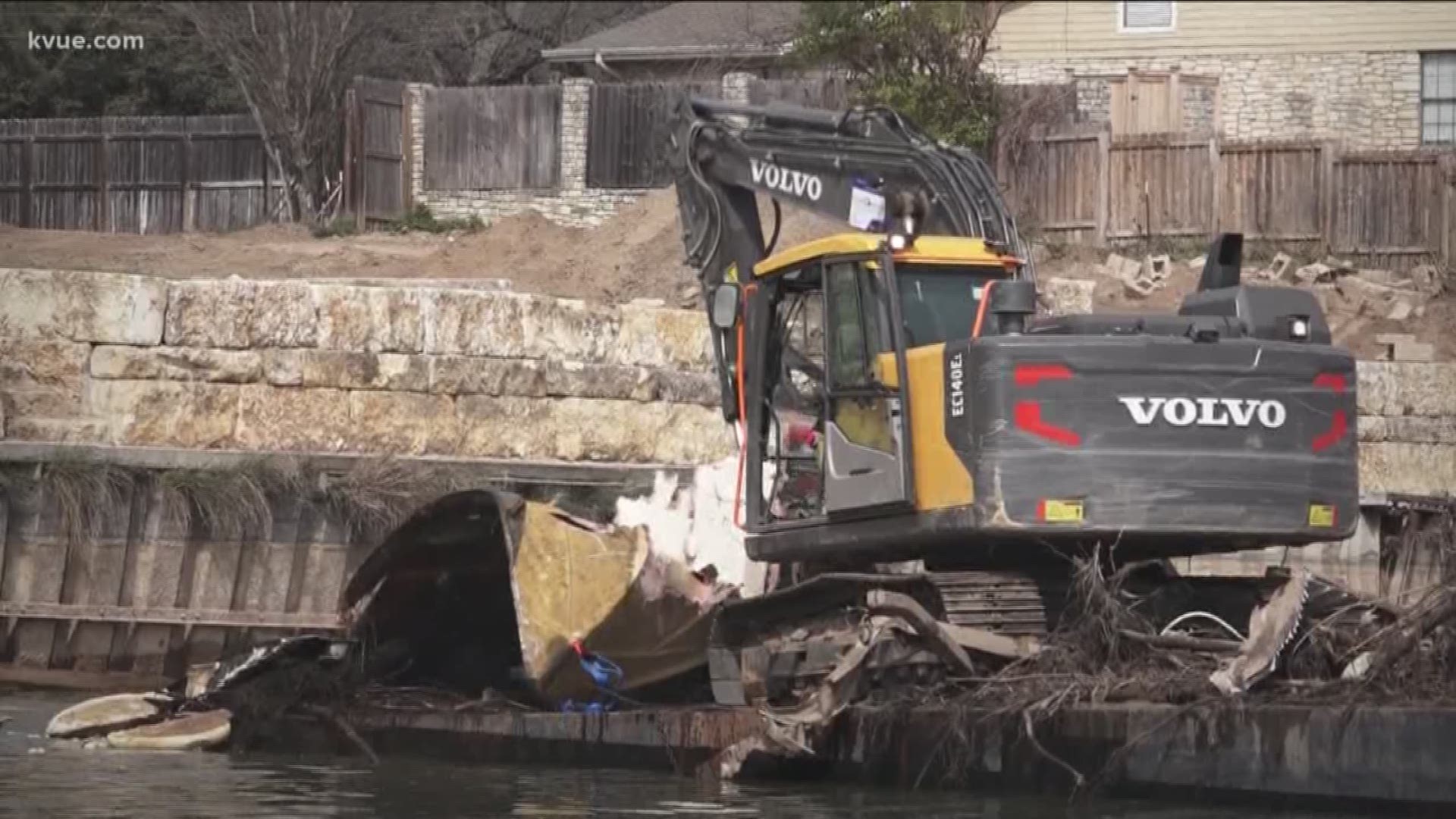 The community along Lake LBJ is taking matters into their own hands. More than a dozen people came together to help clean out the debris inside the lake after catastrophic flooding last fall.