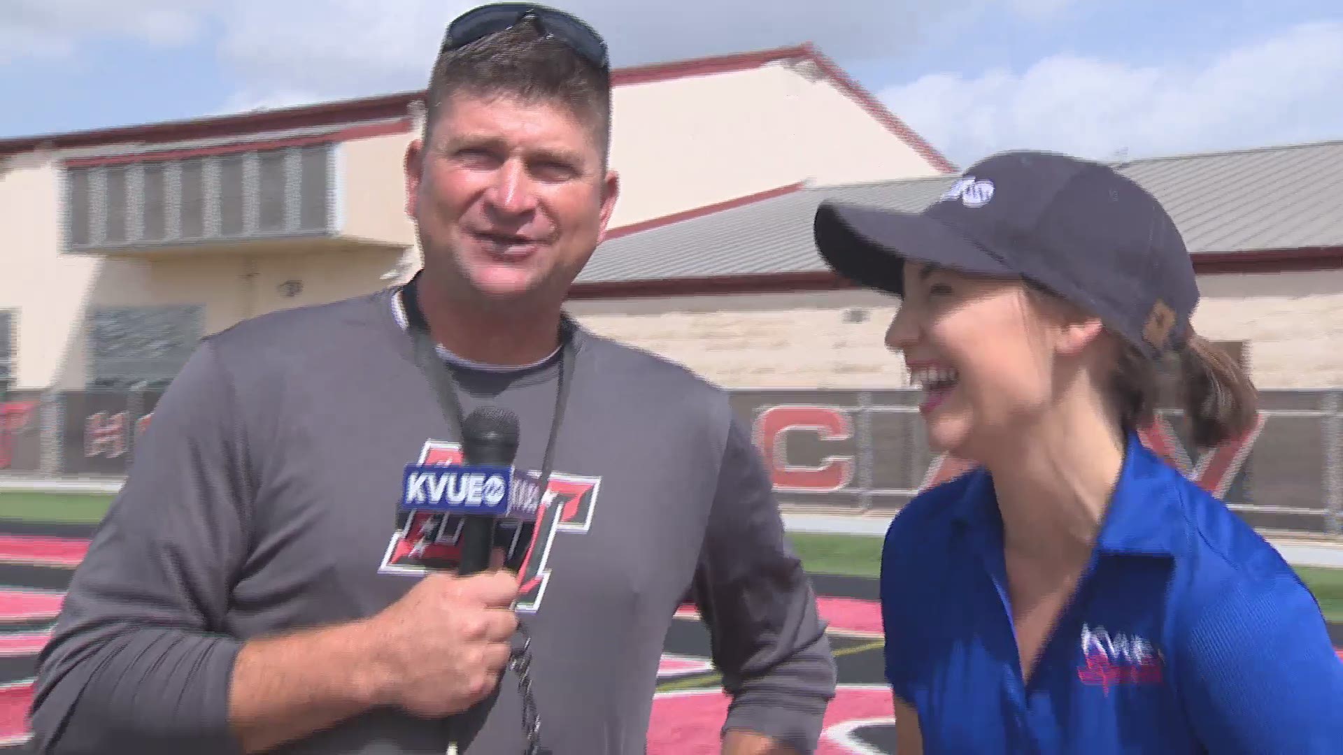 KVUE's Stacy Slayden talks with Lake Travis coach Hank Carter about old times in Stephenville and the Cavaliers 2018 season.