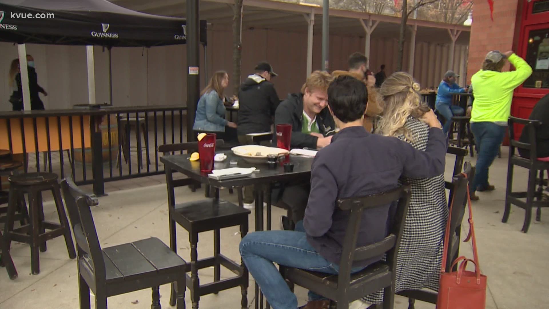 Patios at restaurants in the Mueller community were busy during brunch while still enforcing mask and social distancing.