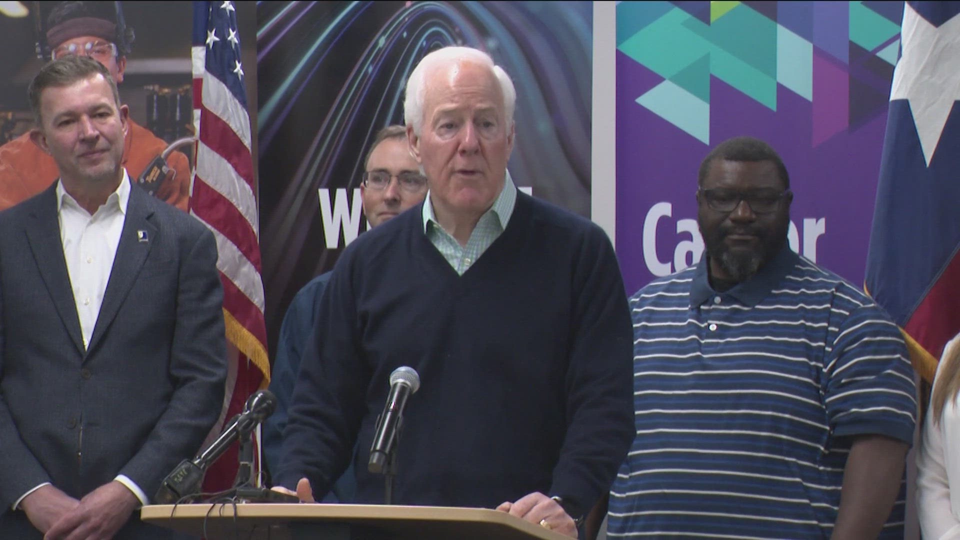 U.S. Sen. John Cornyn visited Austin Community College on Monday. He is working on a post-incarceration career development bill.