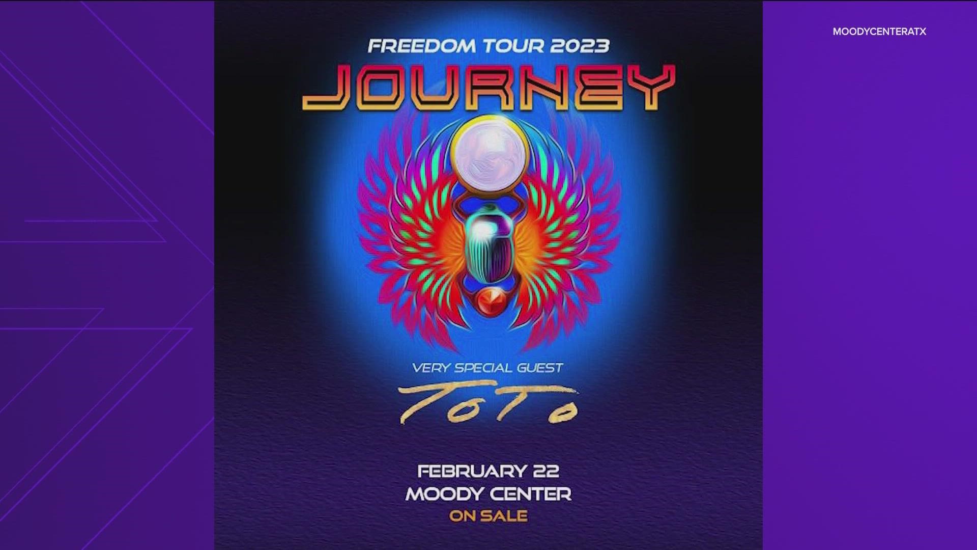 The band Journey will be coming to Austin in February.