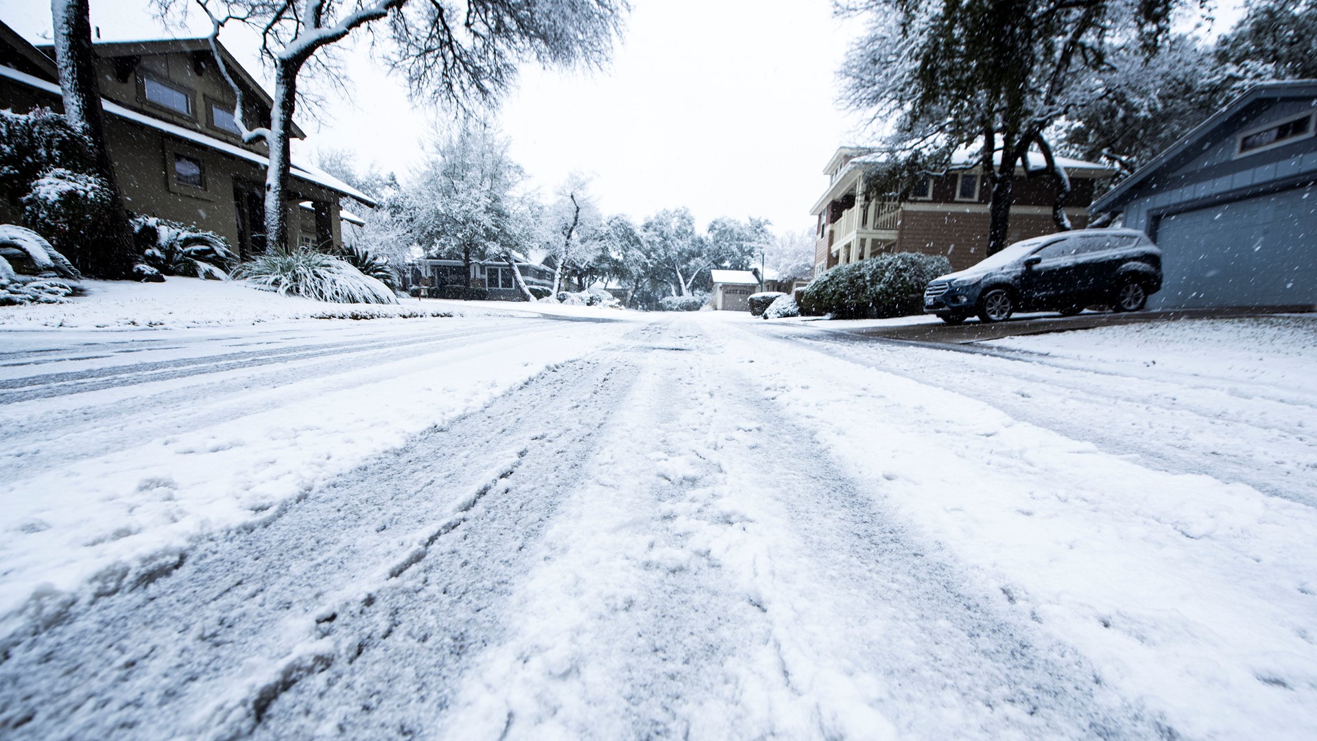 Austin area snowfall totals, Jan. 10, 2021