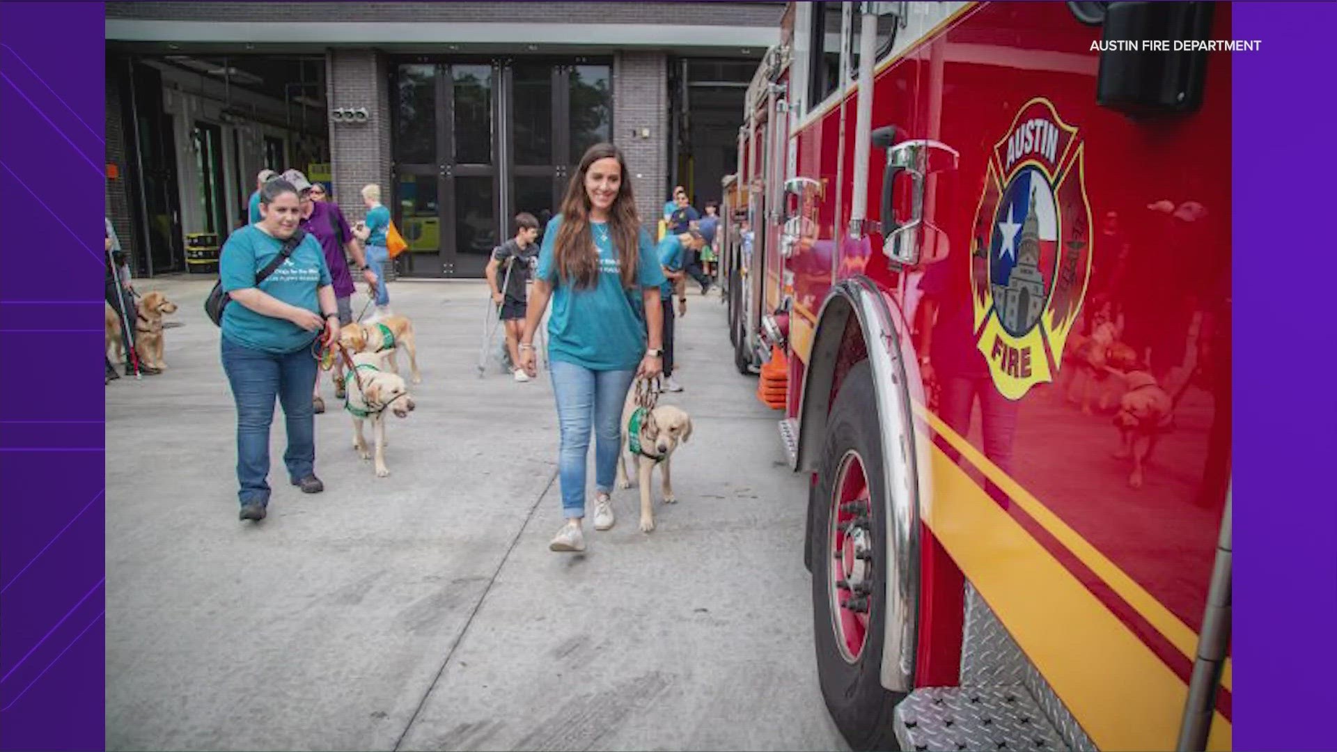 Some future guide dogs are better prepared for emergencies, thanks to the Austin Fire Department.