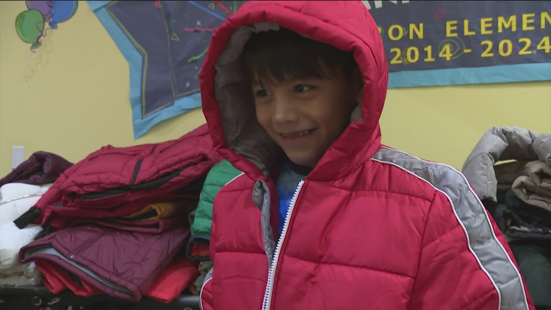 Students at Padron Elementary School in North Austin are staying warm, thanks to Coats for Kids.