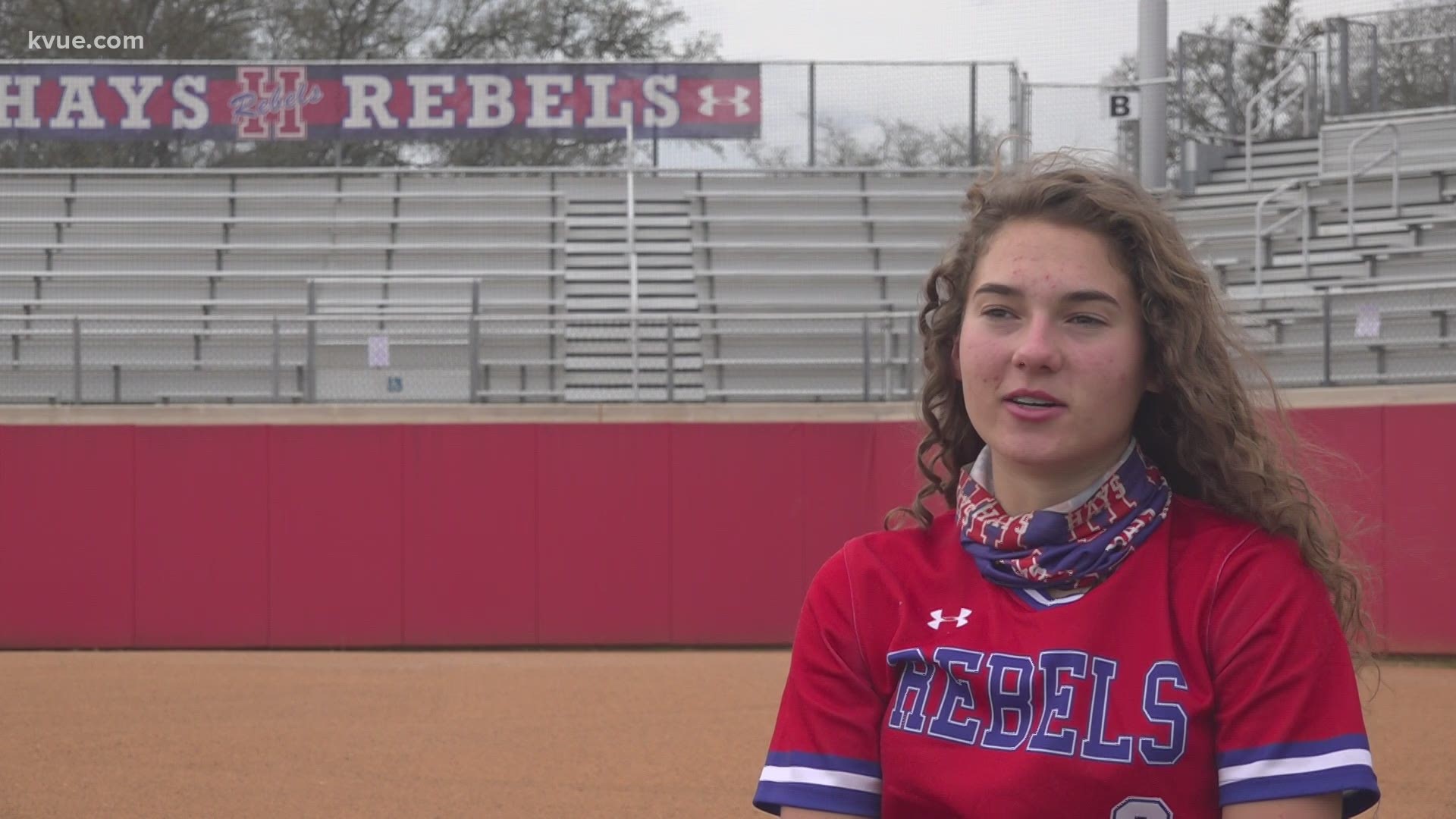 Megan Kelnar talks to KVUE about her return to Hays softball. She said breaking her leg made her stronger.