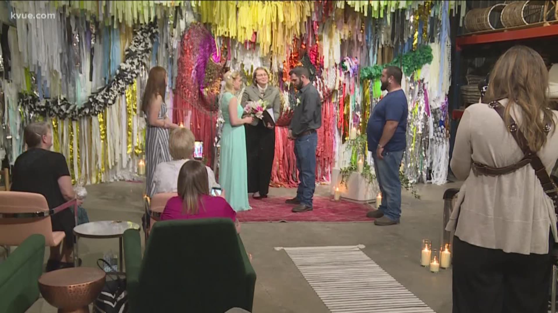 A group of Austin wedding vendors gave 10 couples a Valentine's Day present: all the celebration of a wedding...for free!