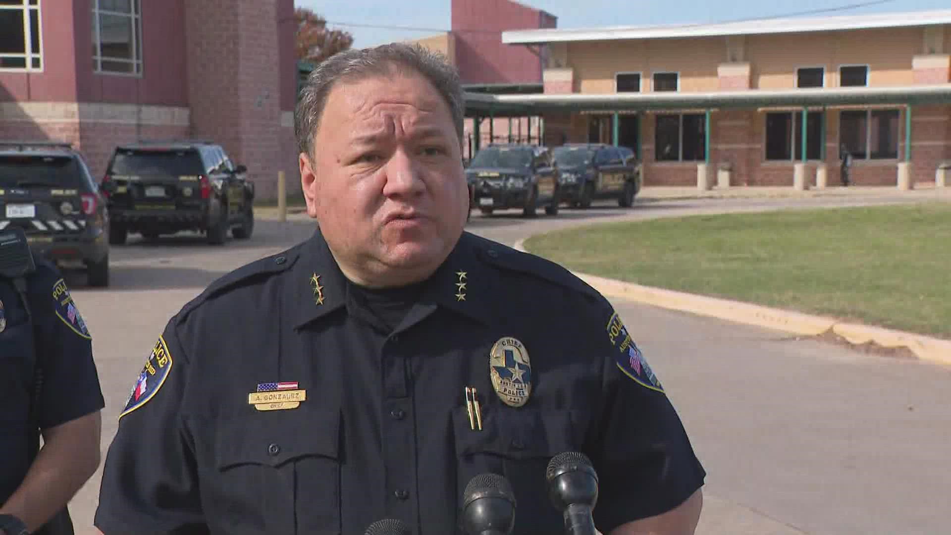 Police said no weapon was found, but one student was in possession of a loaded magazine.