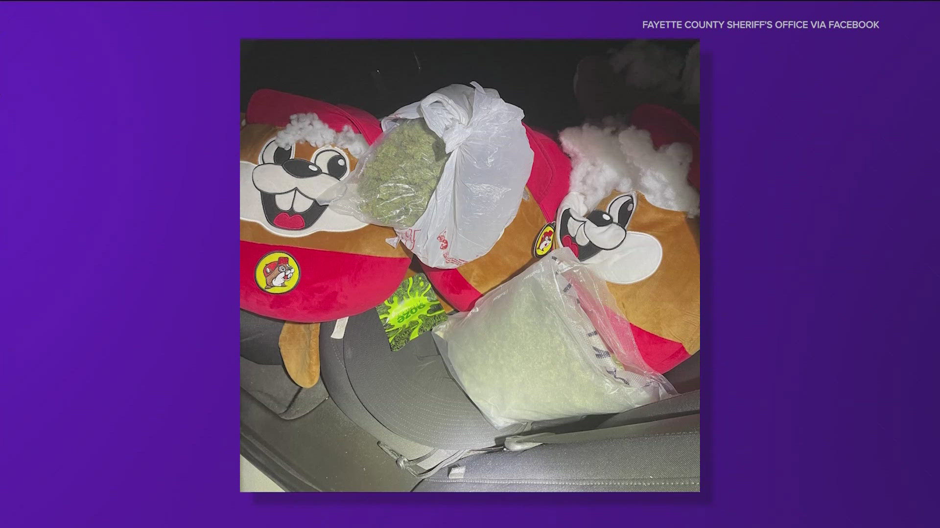 Deputies in Fayette County made an unusual drug bust when they found marijuana and ecstasy inside stuffed animals.