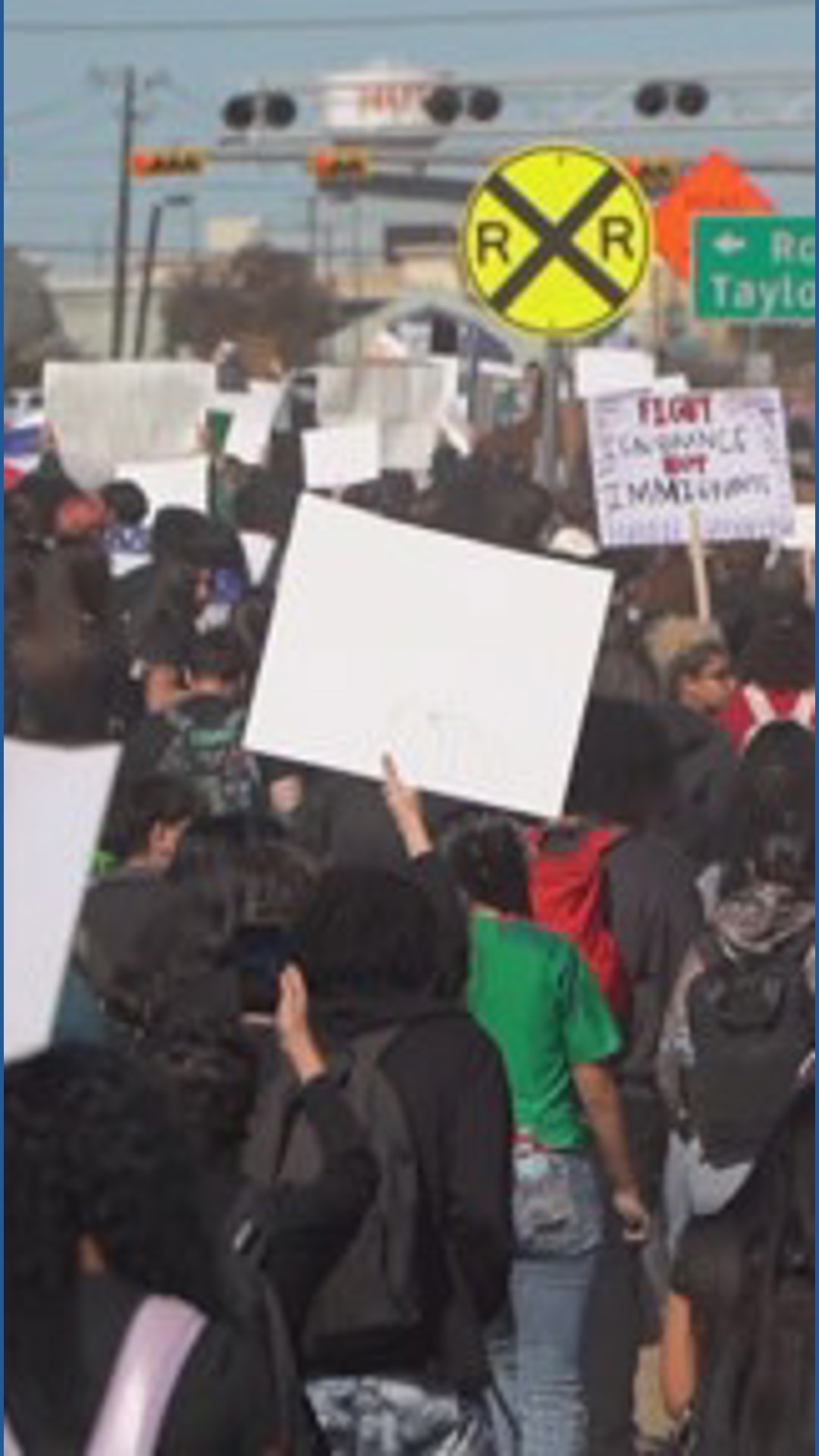 Hutto High School students protest federal immigration enforcement operations