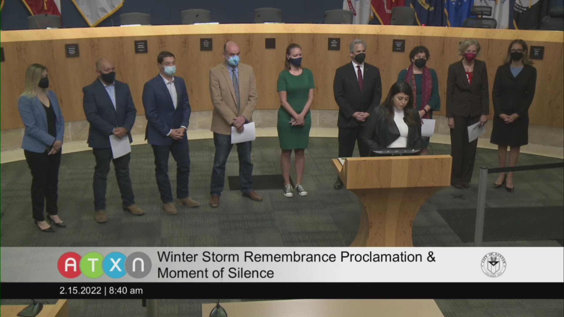 City leaders issued a proclamation declaring February as "Winter Storm Uri Remembrance Month," and held a moment of silence for those who died due to the storm.