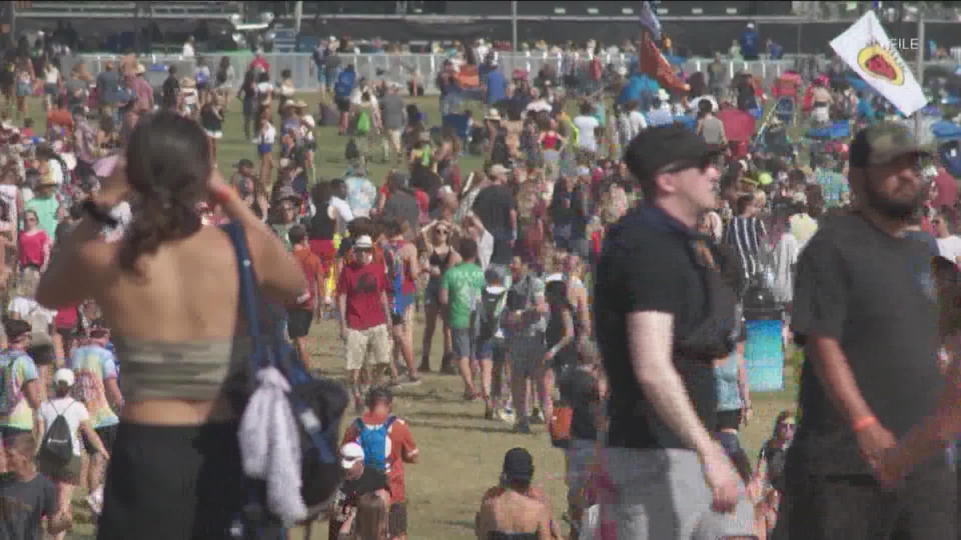 A lack of rain means more allergy-like symptoms for attendees of the Austin City Limits Music Festival.