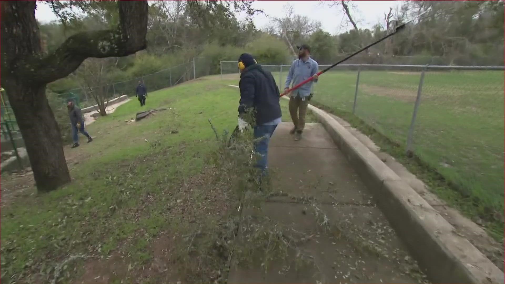 Eanes Independent School District canceled classes today to allow for crews to come in and clean-up the trees and other debris.