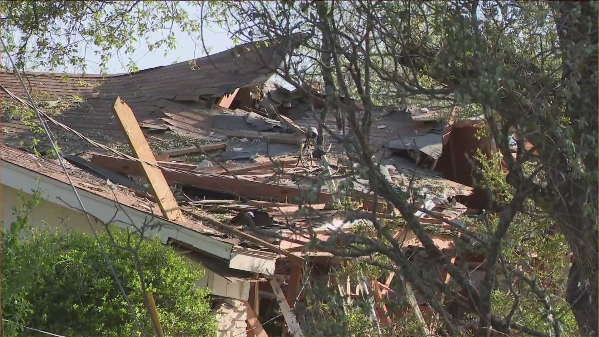Six people were injured and more than 20 homes were damaged in the explosion on Sunday morning. 