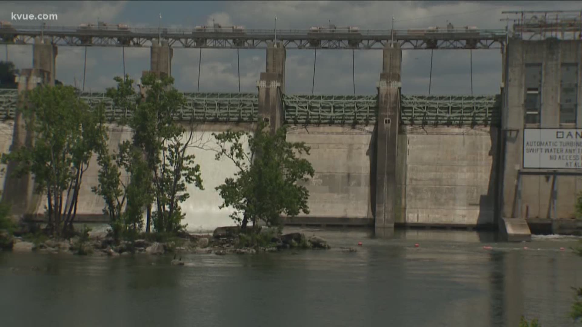 A floodgate at Tom Miller Dam is now partially open after a wet few days in Central Texas.