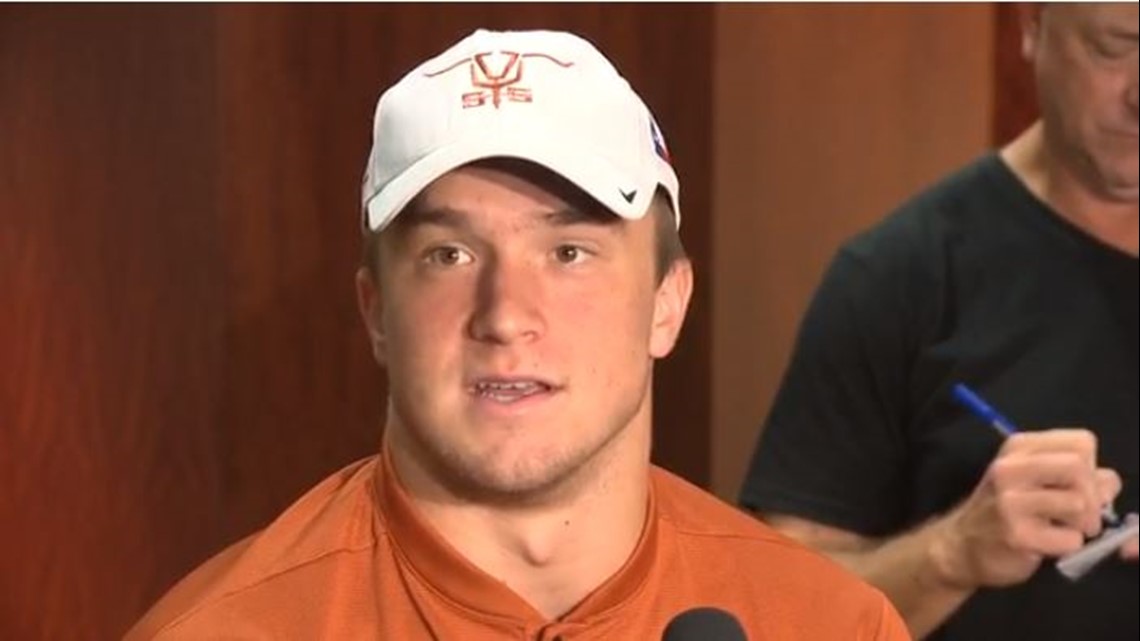 Sam Ehlinger pays respect to Drew Brees with high school jersey