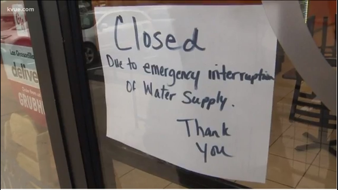Austin's boil water notice impacts several businesses