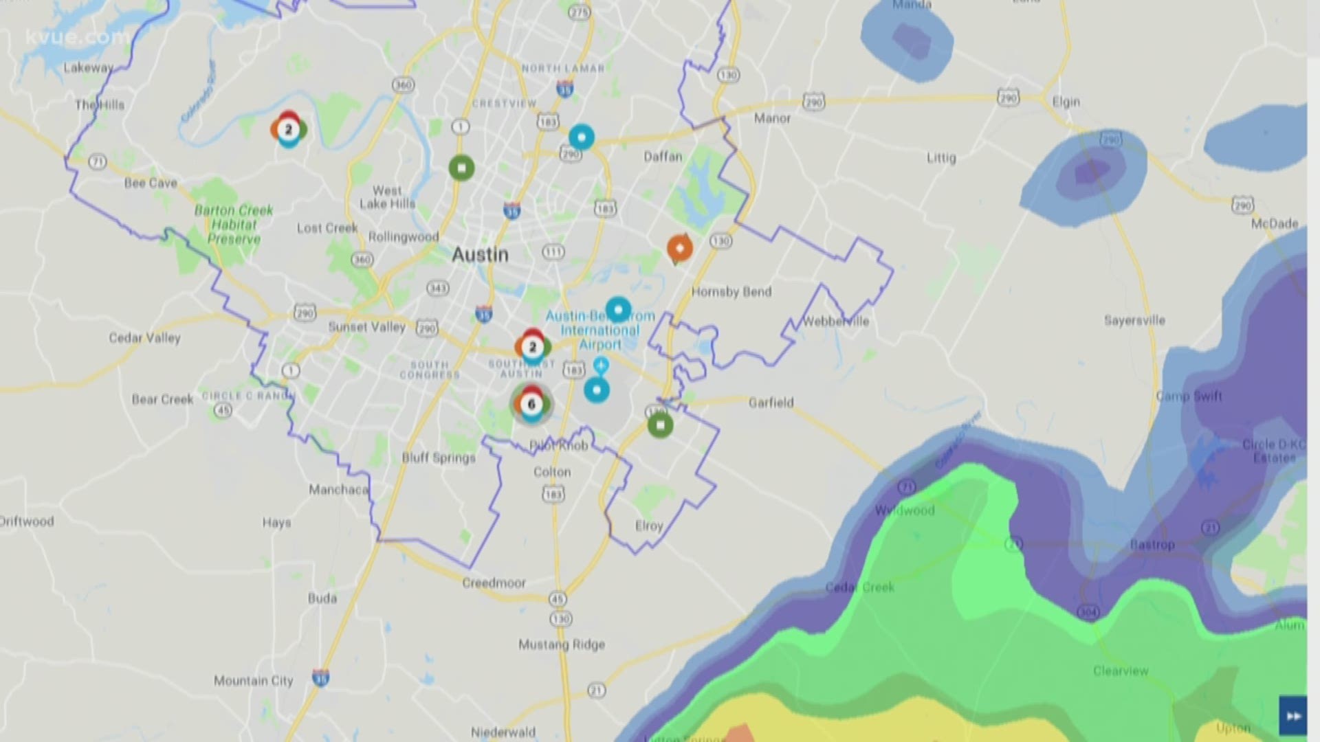 Austin Energy Reporting Power Outages After Central Texas Storms