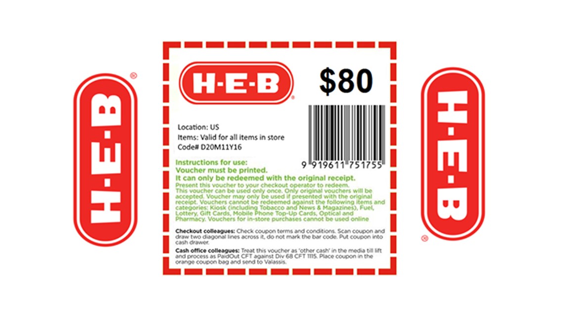 50% off H-E-B coupon is reported to be fake
