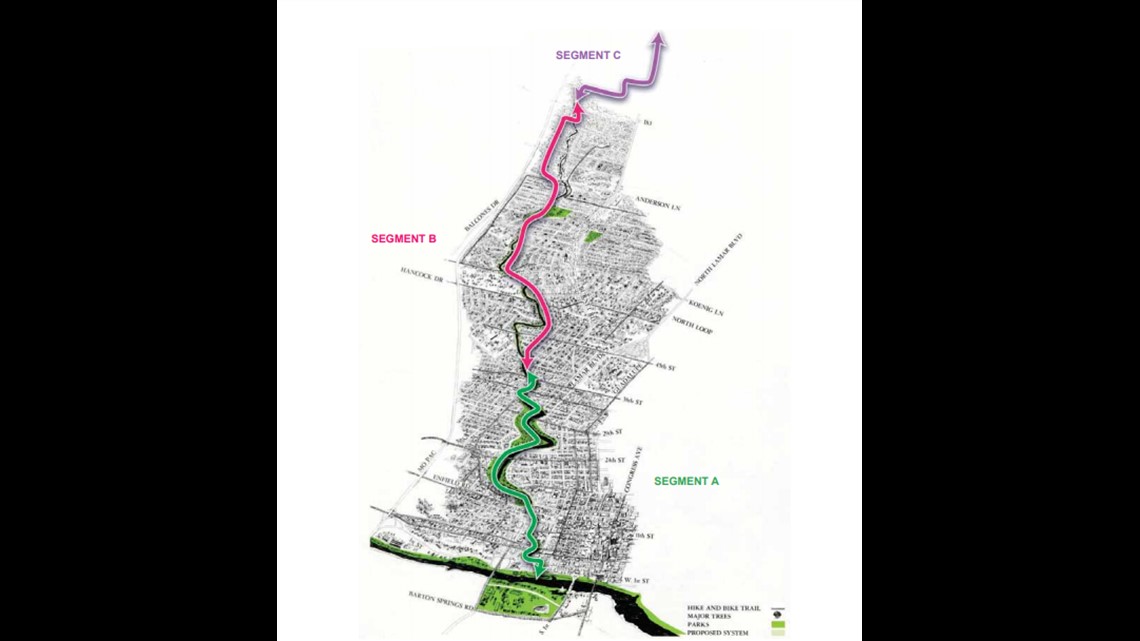 Shoal Creek Trail Map New Plan Revealed To Expand Austin's Shoal Creek Trail | Kvue.com