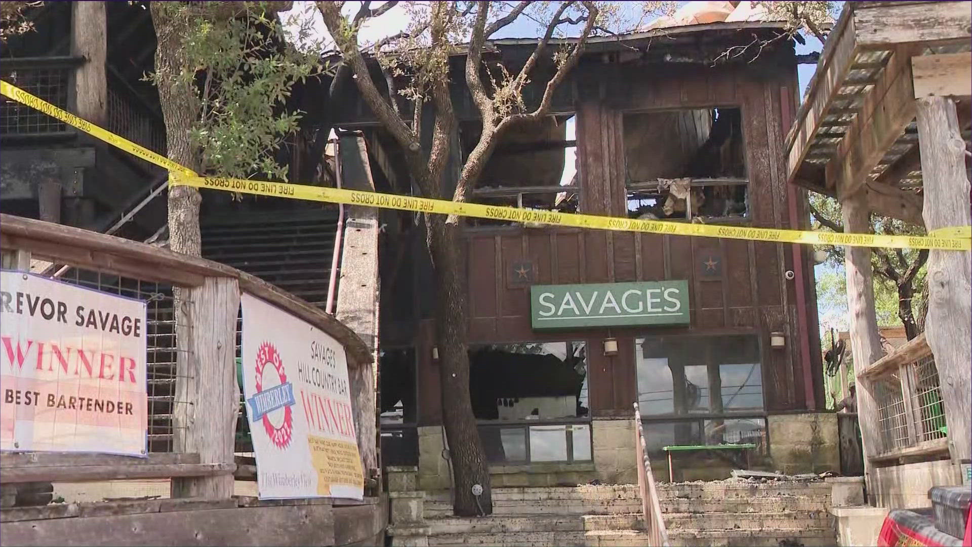 Hays County prosecutors charged a man with murder after an alleged arson at a restaurant in Wimberley. Investigators say Aiden Dwyer started the fire at Savage's.