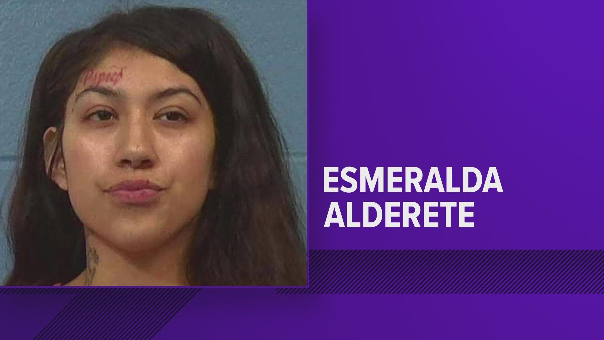 Esmeralda Alderete, 19, was arrested by the Lone Star Fugitive Task Force on a homicide warrant obtained by Taylor police.